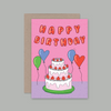 Greeting Card Happy Birthday Cake