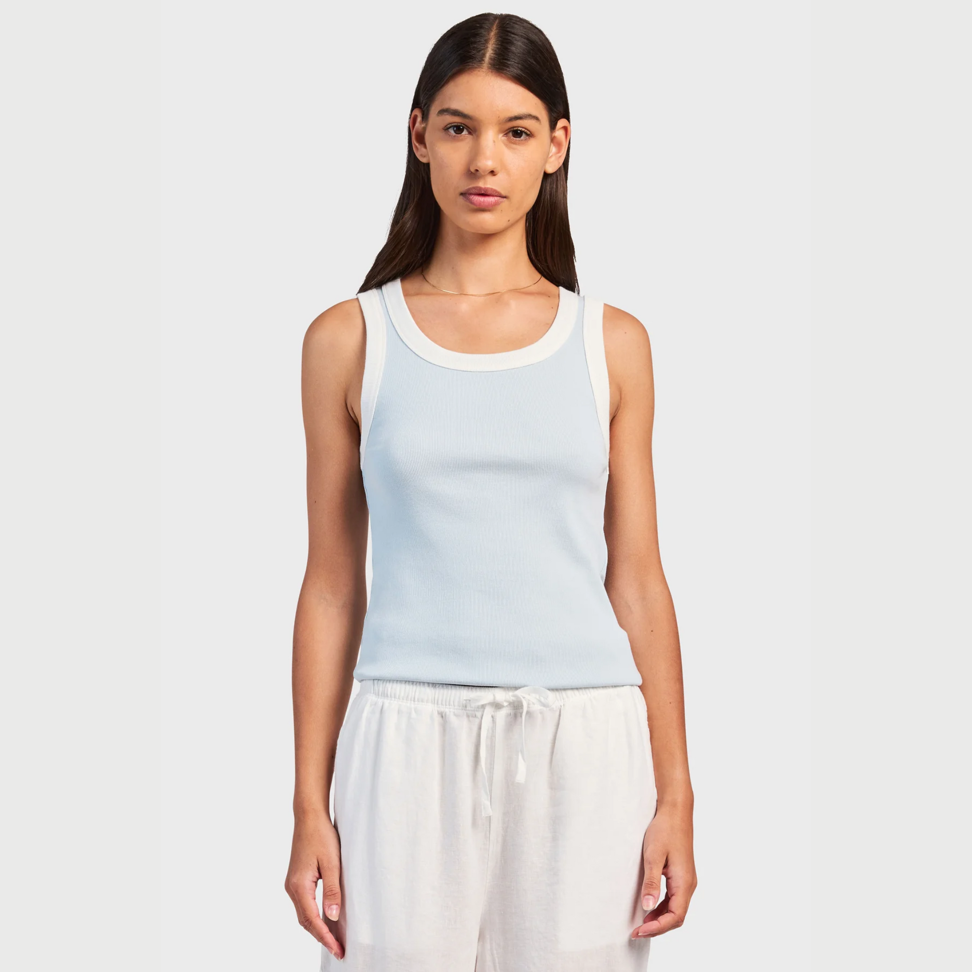 Women's Contrast Rib Tank