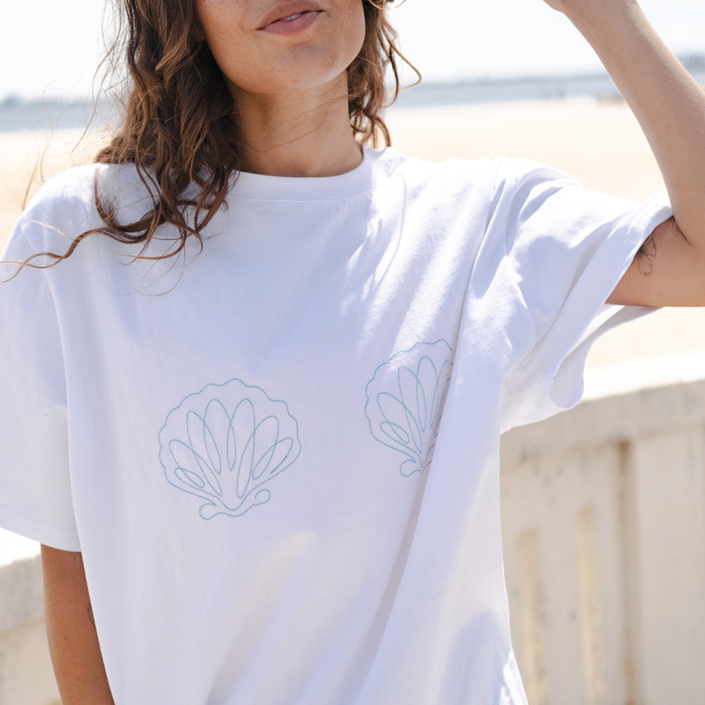 Ariel Tee - White/Mint