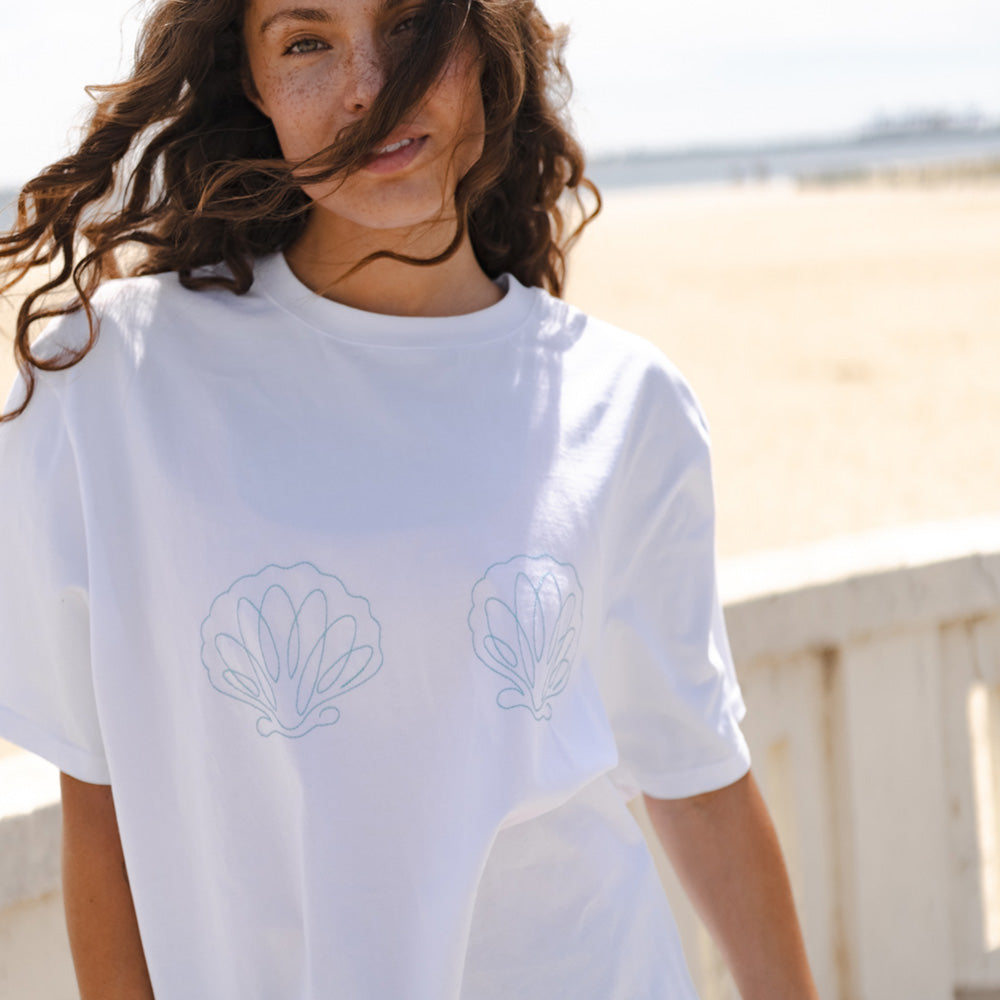 Ariel Tee - White/Mint