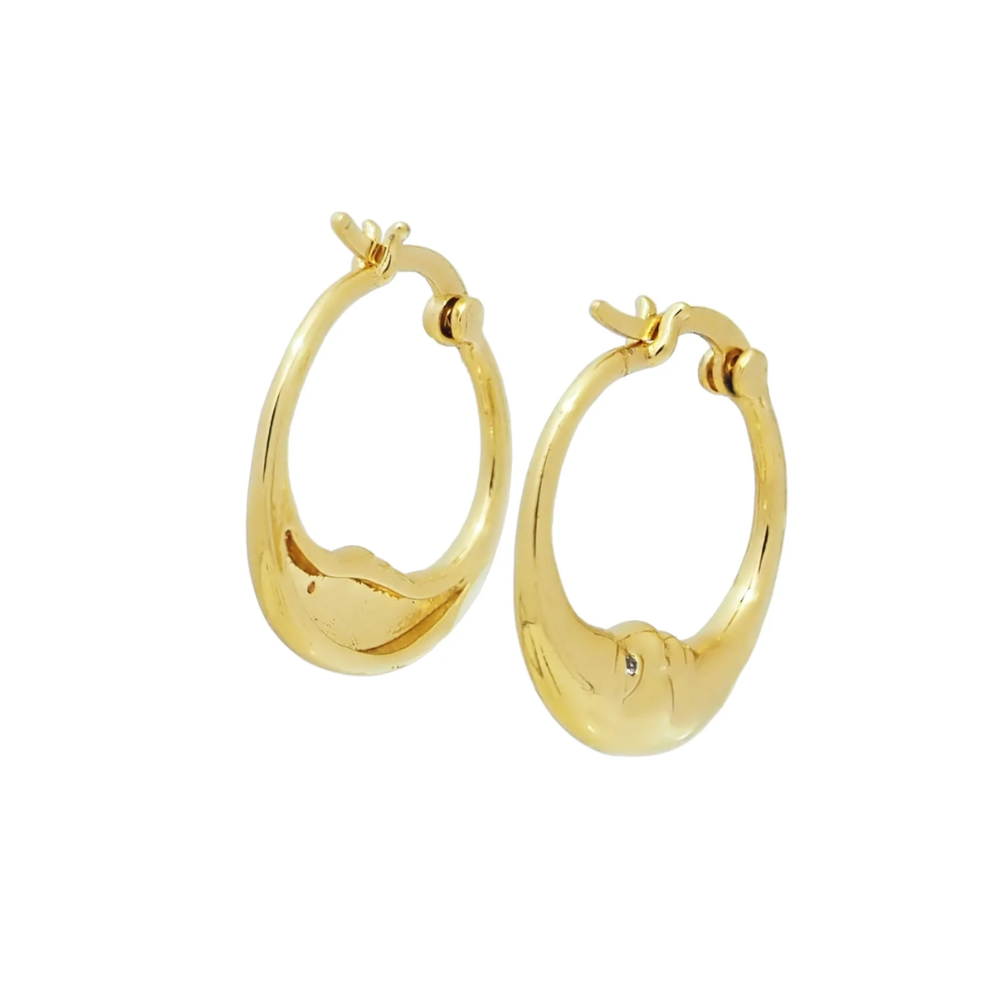 18k Gold Vermeil Celestia Hoops