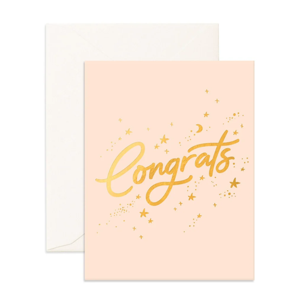 Greeting Card Congrats Stars