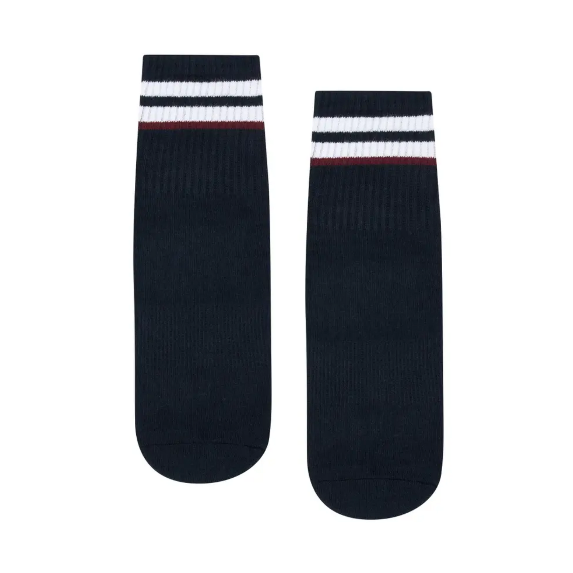 Men's Nautical Stripes Crew Non Slip Grip Socks