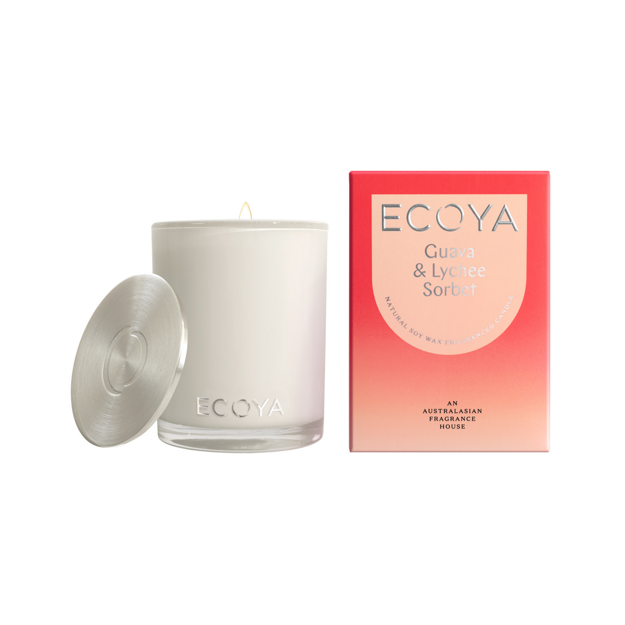 ECOYA Madison Jar Candle - Guava & Lychee Sorbet