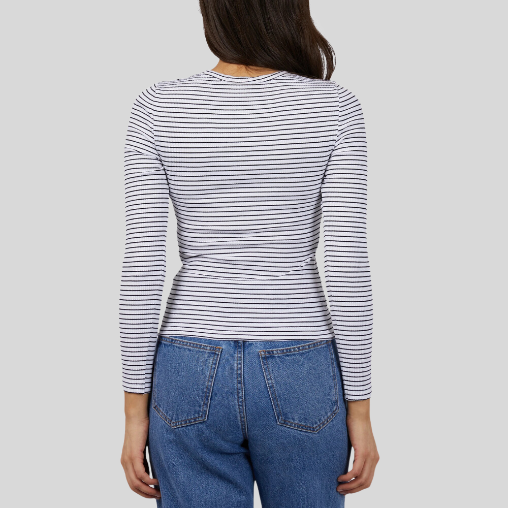 Eve Rib Stripe Long Sleeve Top