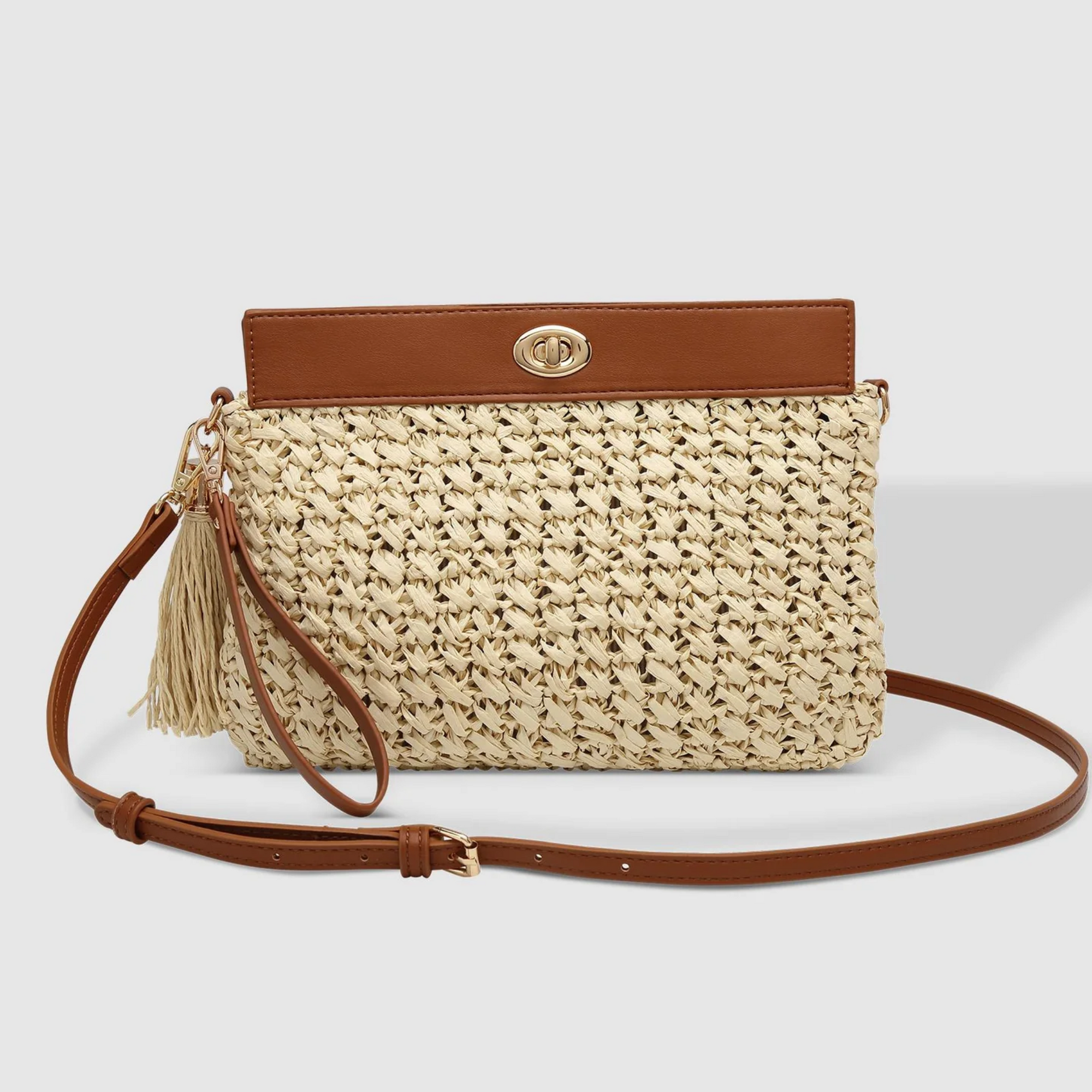 Fern Raffia Clutch