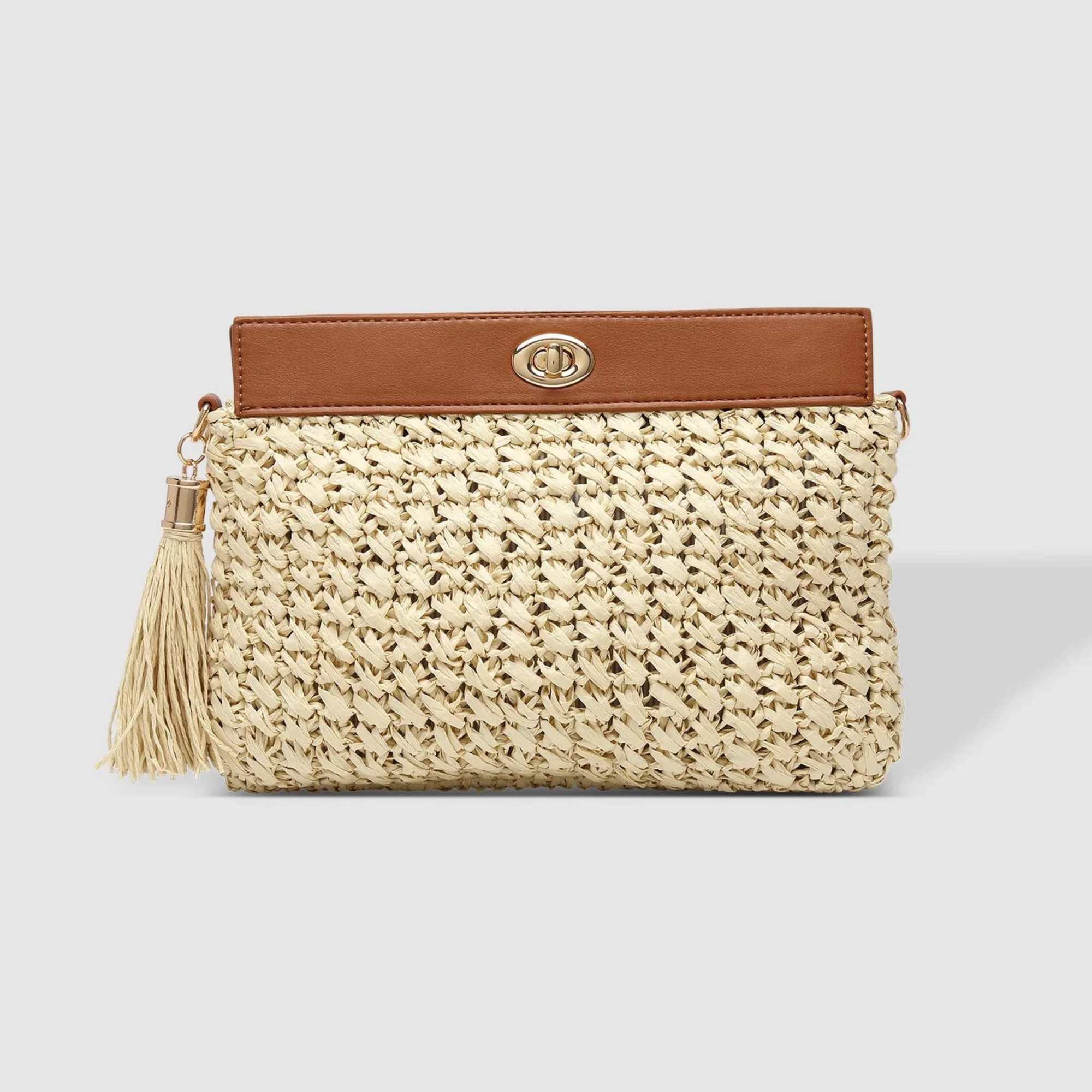 Fern Raffia Clutch