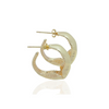 18k Gold Vermeil Leaf Hoops