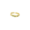 18K Gold Vermeil Green Gemstone Ring