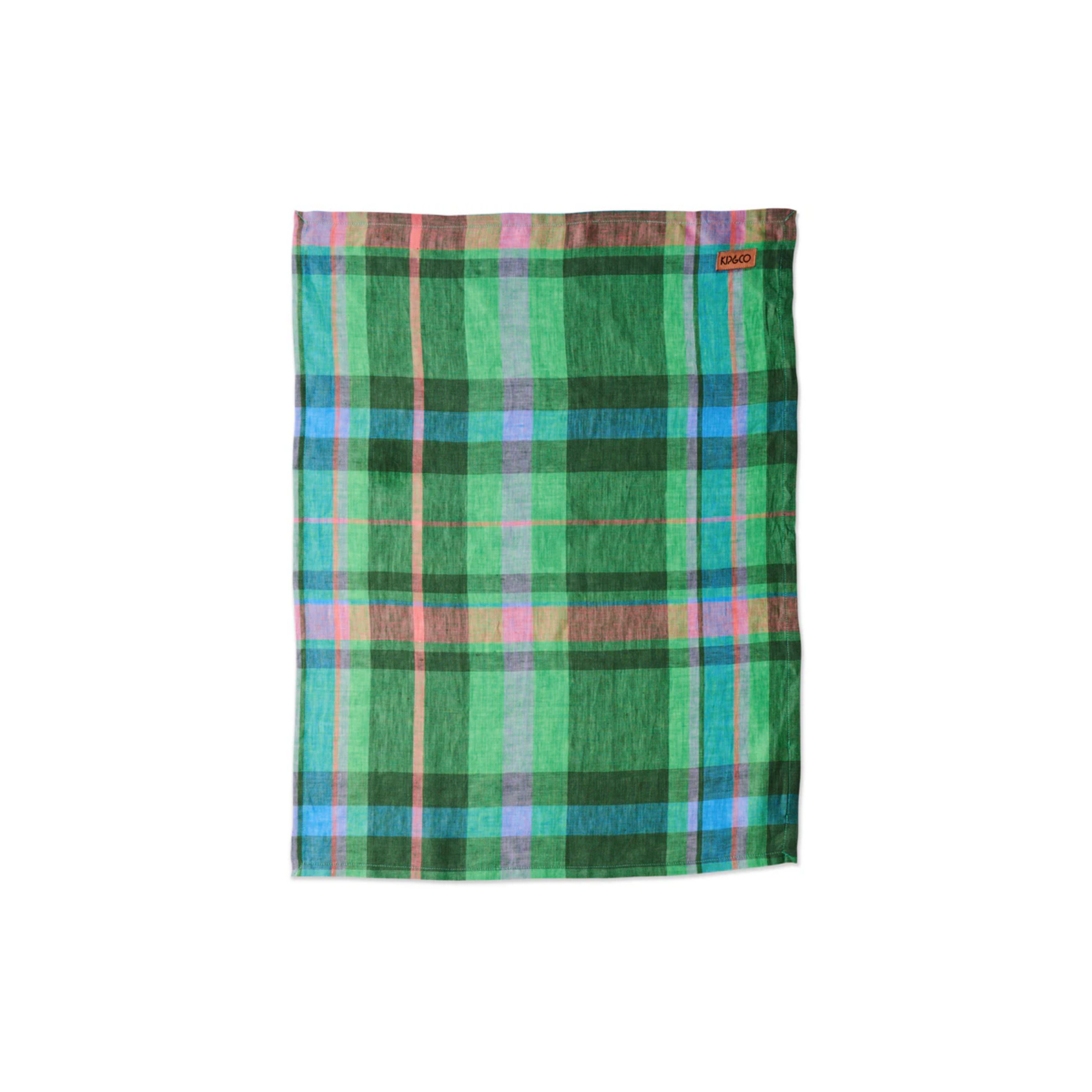 Jewel Of The Nile Tartan Linen Tea Towel