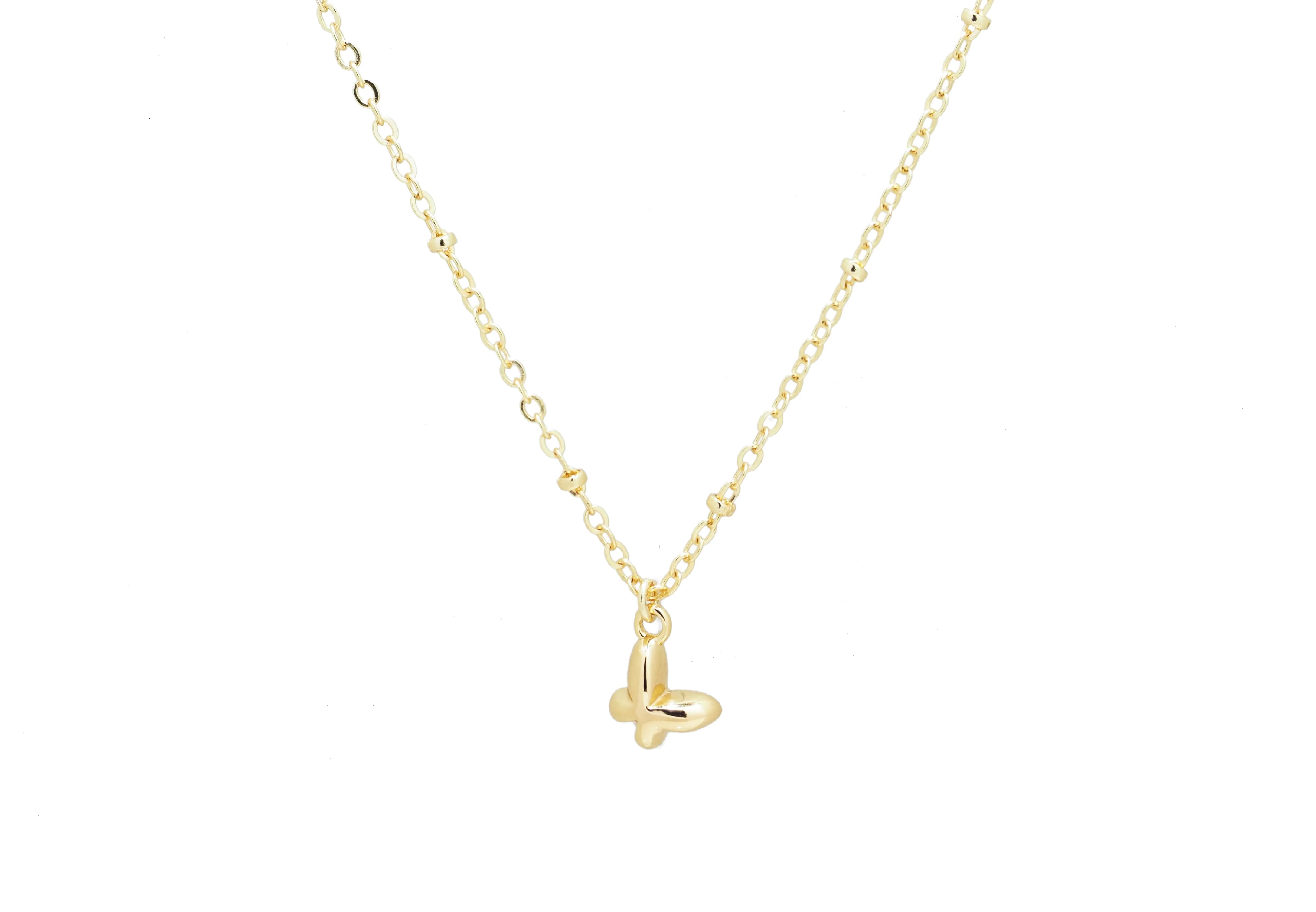 Gold filled on sale butterfly necklace