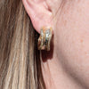 18k Gold Vermeil Textured Hoop Earrings