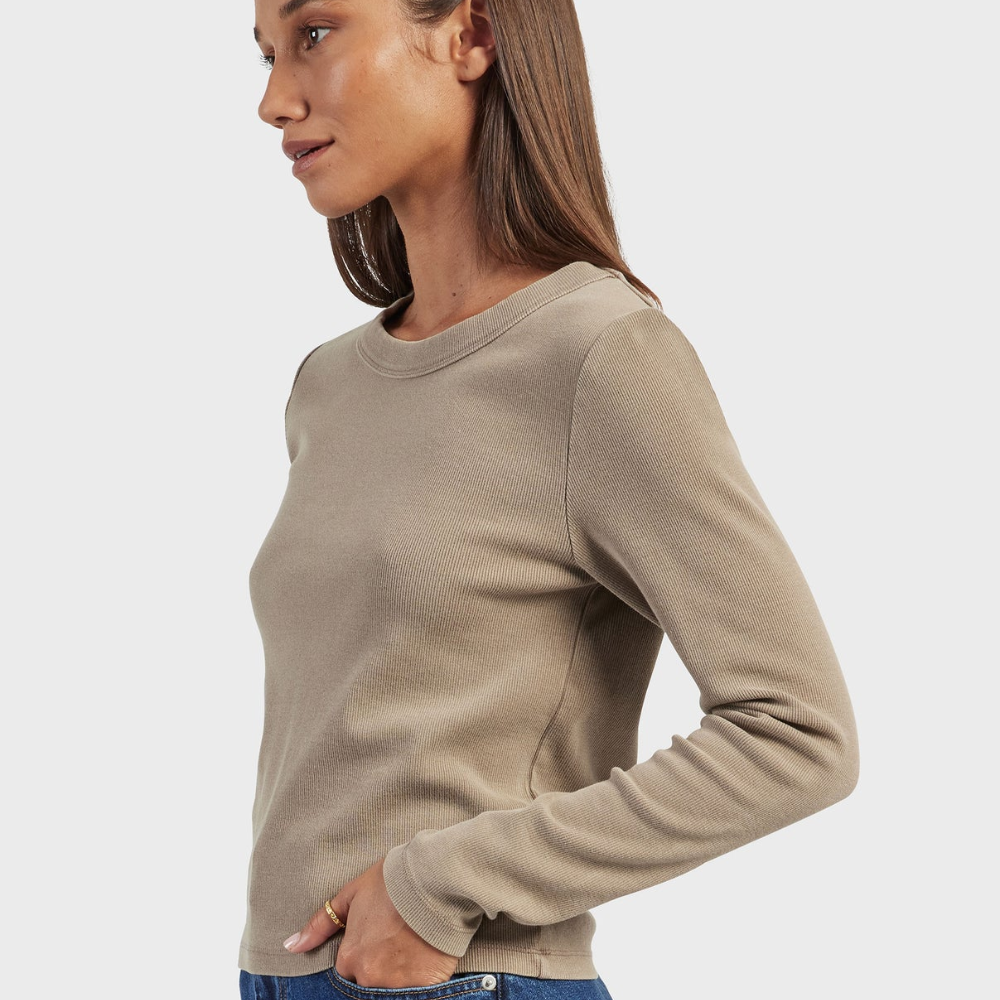 Women's Essential Rib Long Sleeve Top