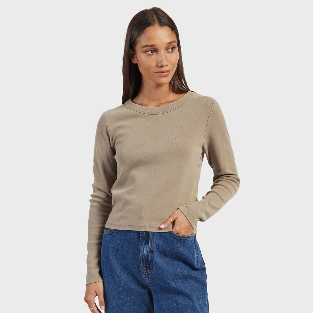 Women's Essential Rib Long Sleeve Top