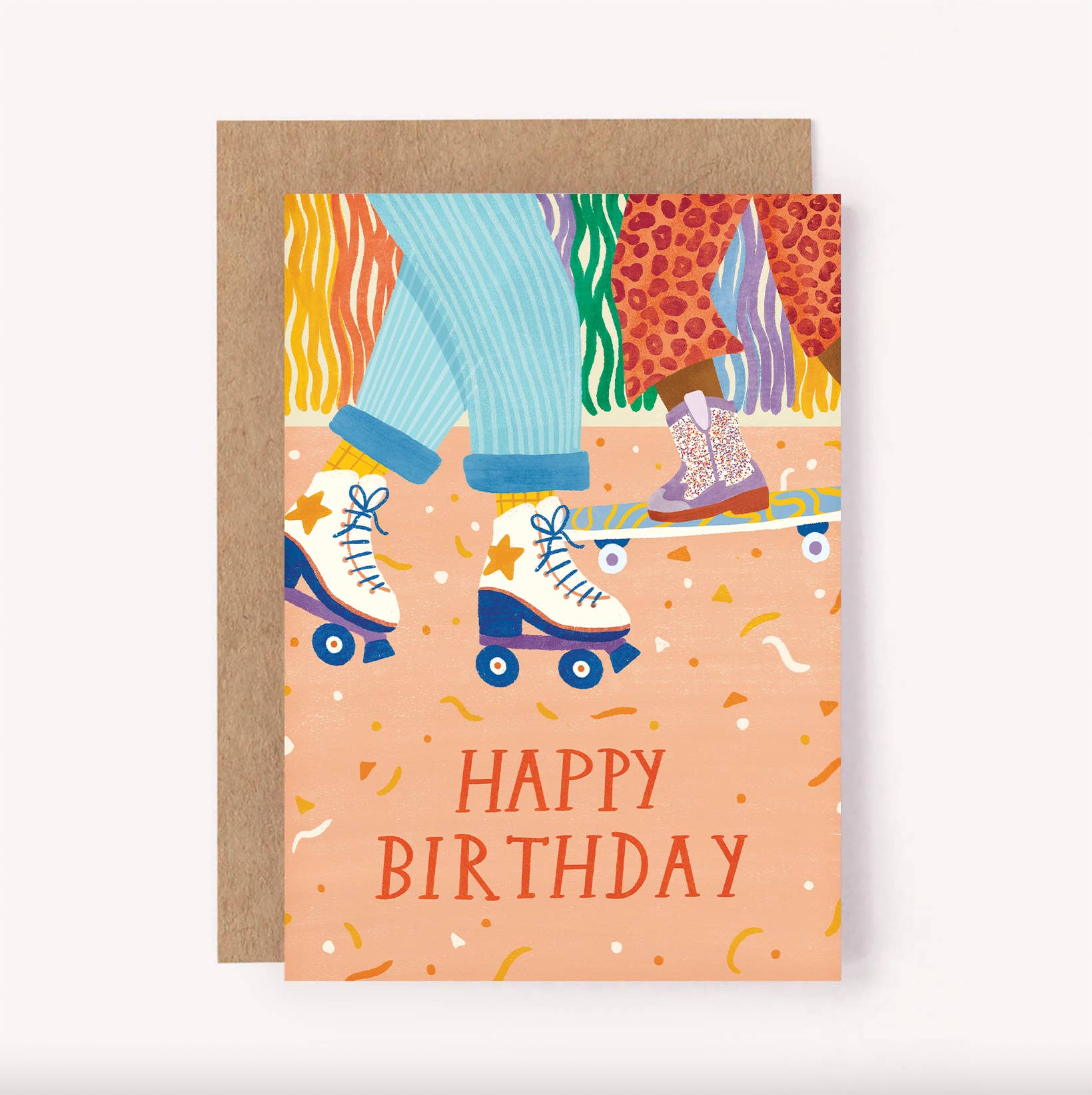 Greeting Card Skating Birthday