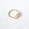 18K Vermeil Pearl Shell Signet Ring