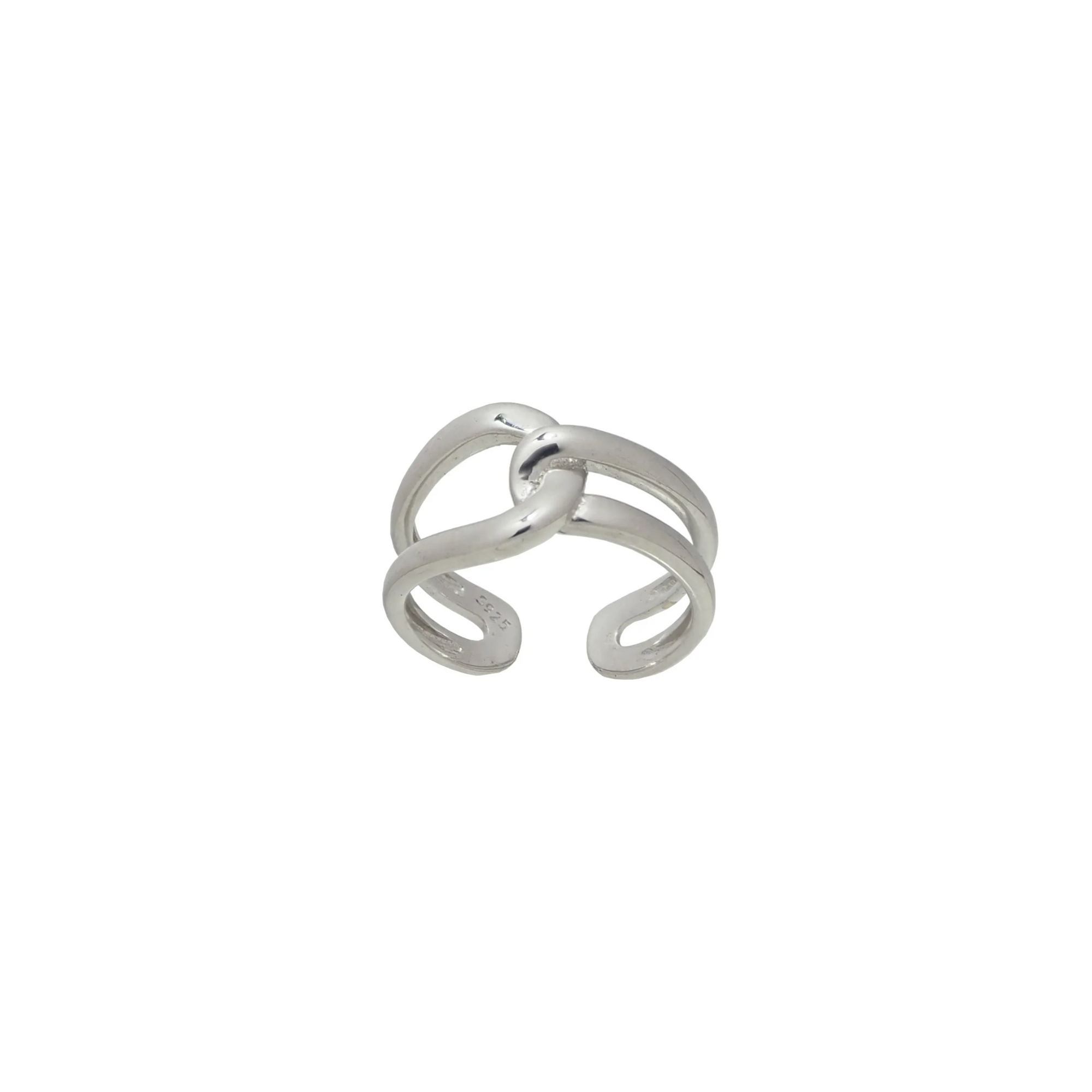 Sterling Silver Intertwined Band Ring