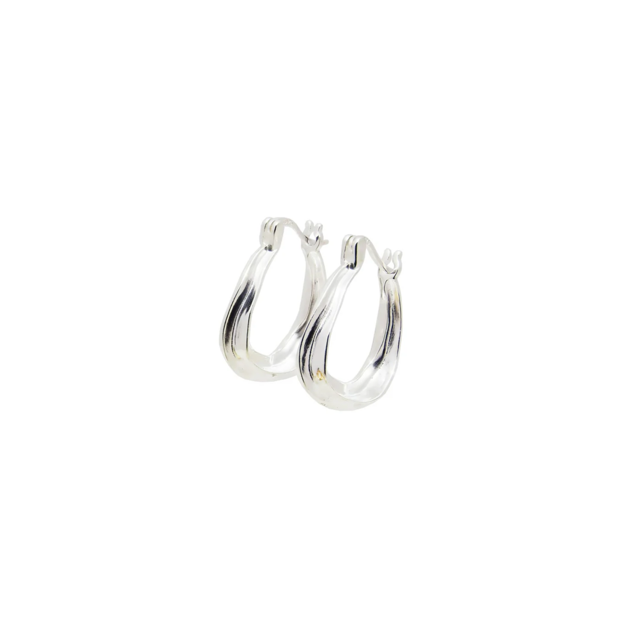 Sterling Silver Echo Hoops