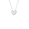 Sterling Silver Forged Heart Pendant Necklace