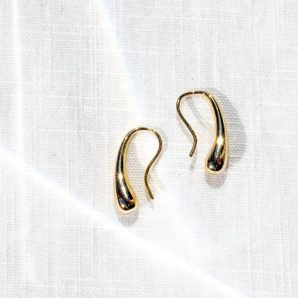 18k Gold Vermeil Minimal Waterdrop Earrings