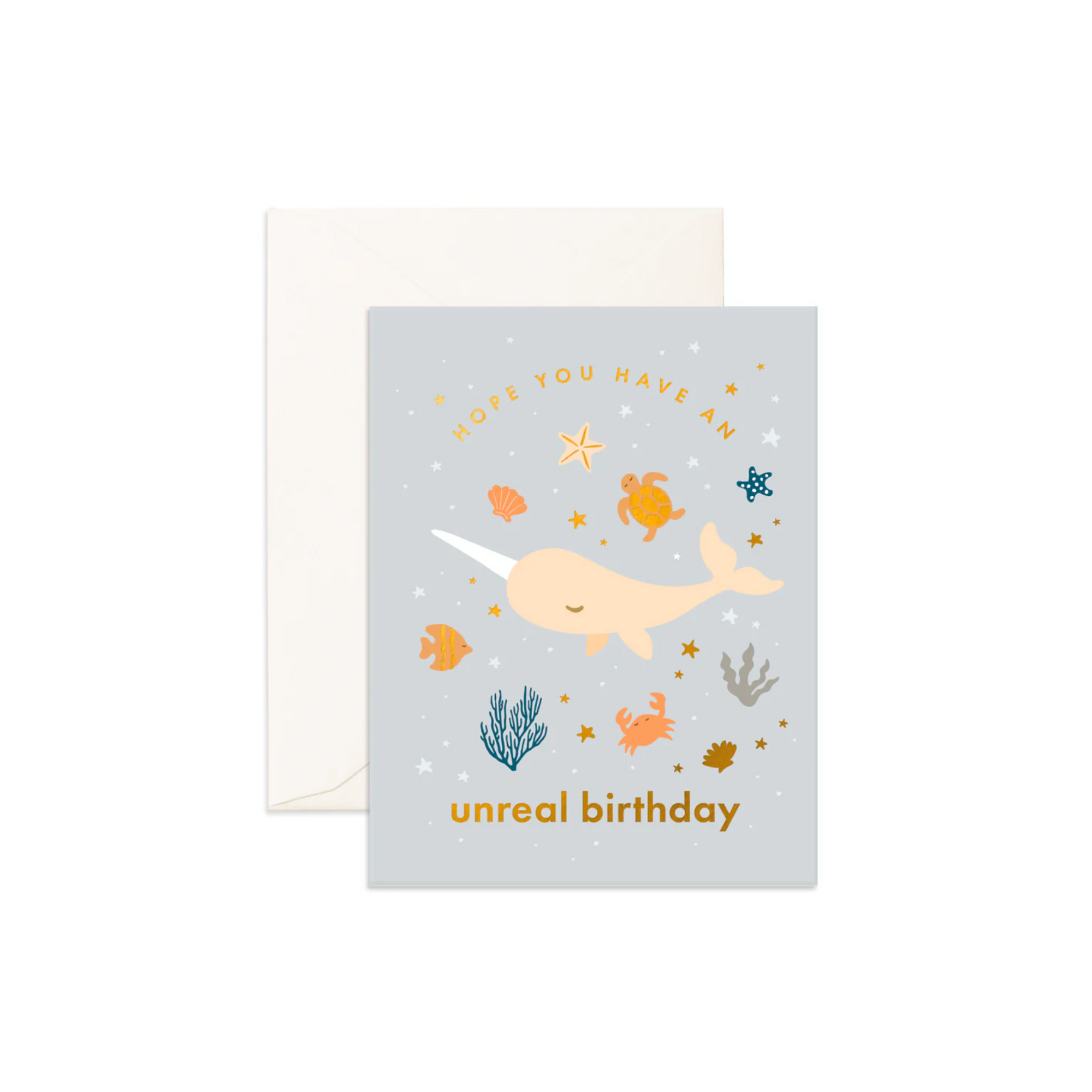 Greeting Card Birthday Narwhal