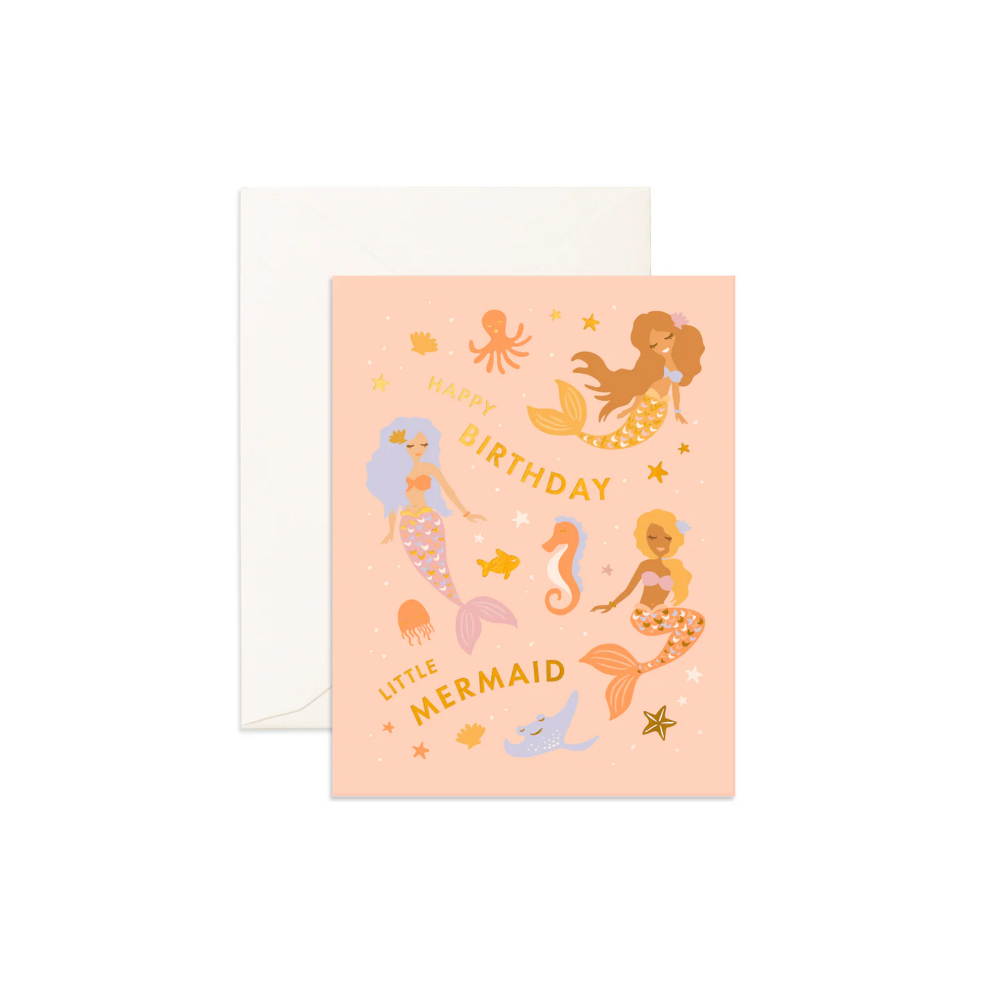 Greeting Card Little Mermaid Birthday