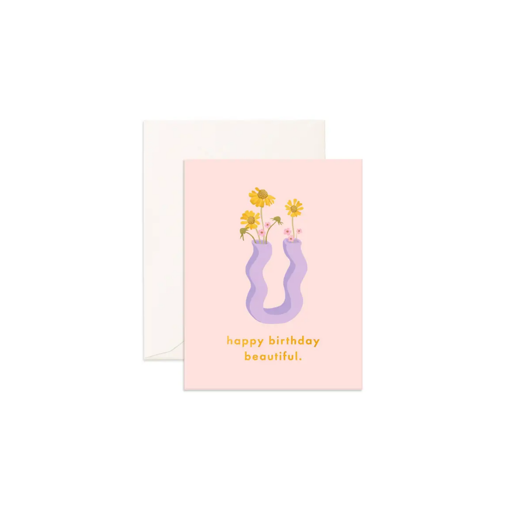 Greeting Card Birthday Beautiful Wiggle Vase