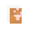 Greeting Card Wedding Day Peony Vase