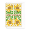 Happy Bee Day Sunflowers Greeting Card