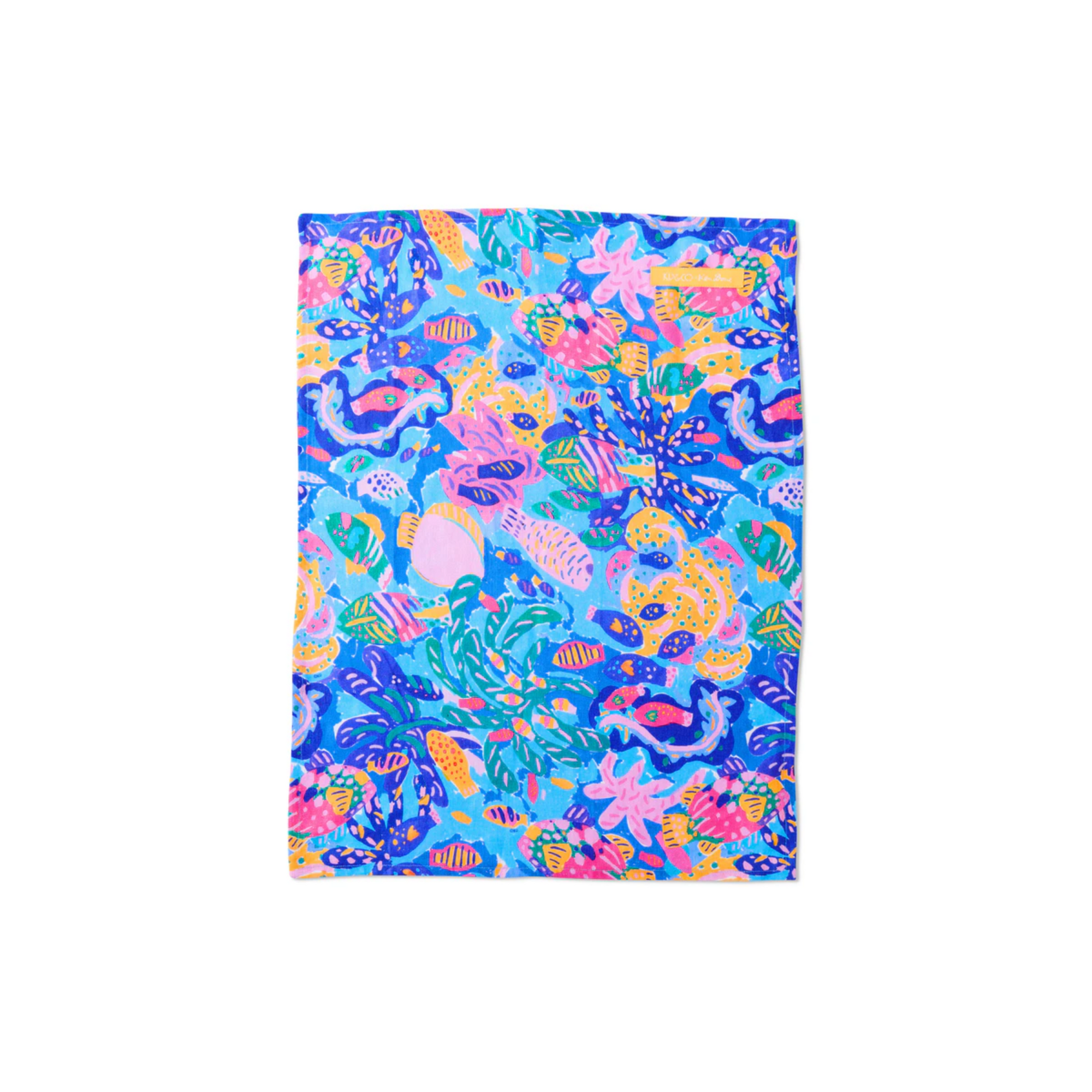 Ken Done Reef Garden Linen Tea Towel