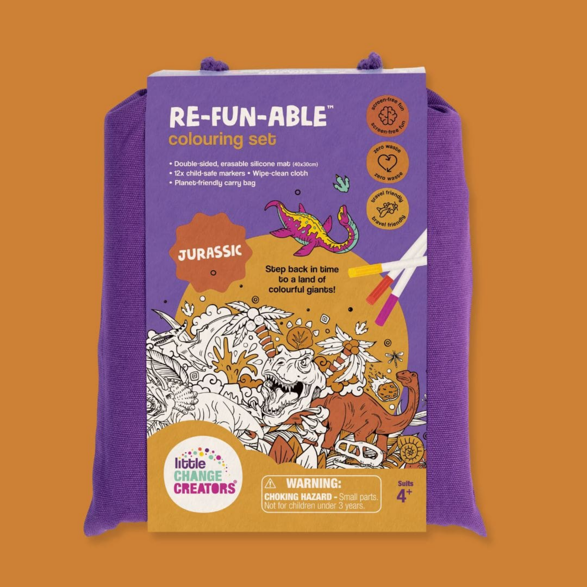 Reusable Colouring Set Jurassic