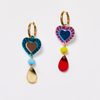 Heart And Bead Earrings