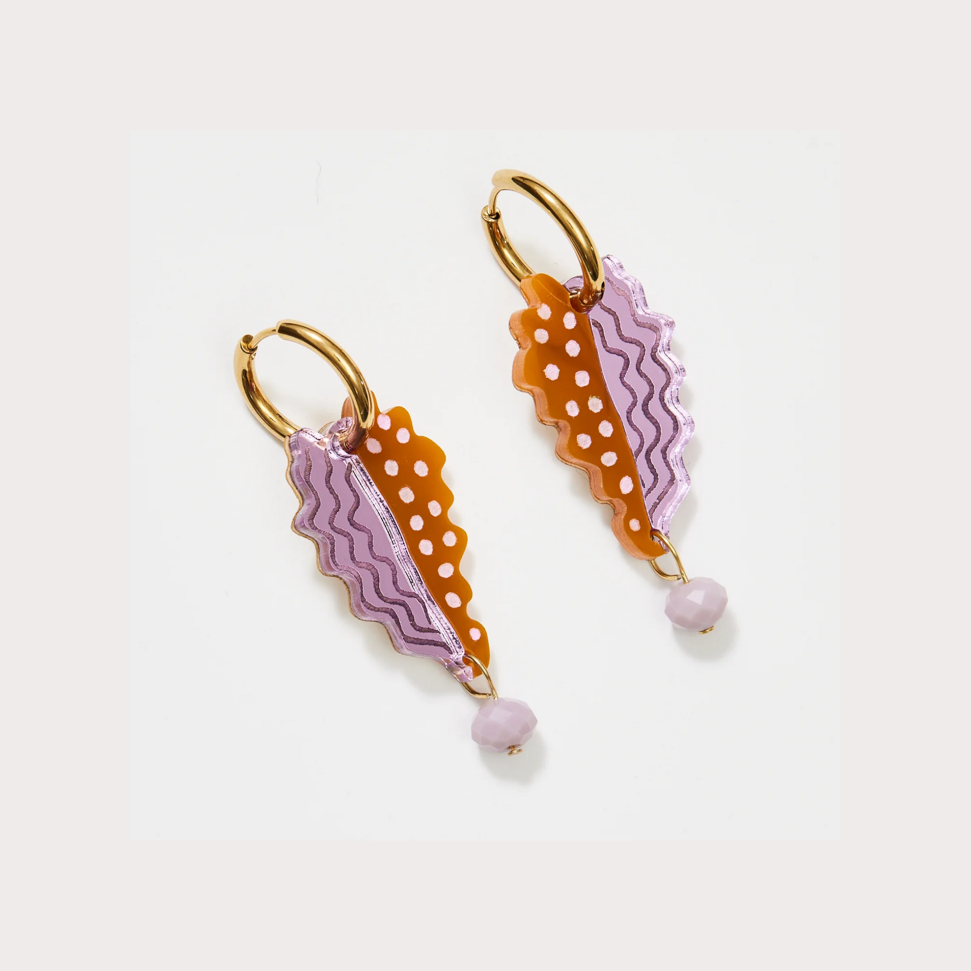 Leaf & Bead Earrings