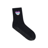 Rainbow Heart Crew Non Slip Grip Socks