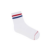 Polo Stripe White Crew Non Slip Grip Socks