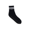 Sporty Stripe Black Crew Non Slip Grip Socks