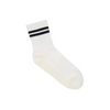 Sporty Stripe Ivory Crew Non Slip Grip Socks