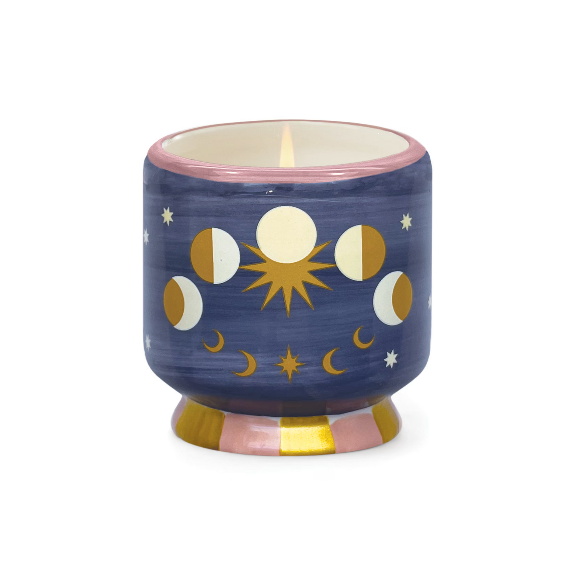 Adopo Moon Phases Ceramic Candle - Jasmine & Rose