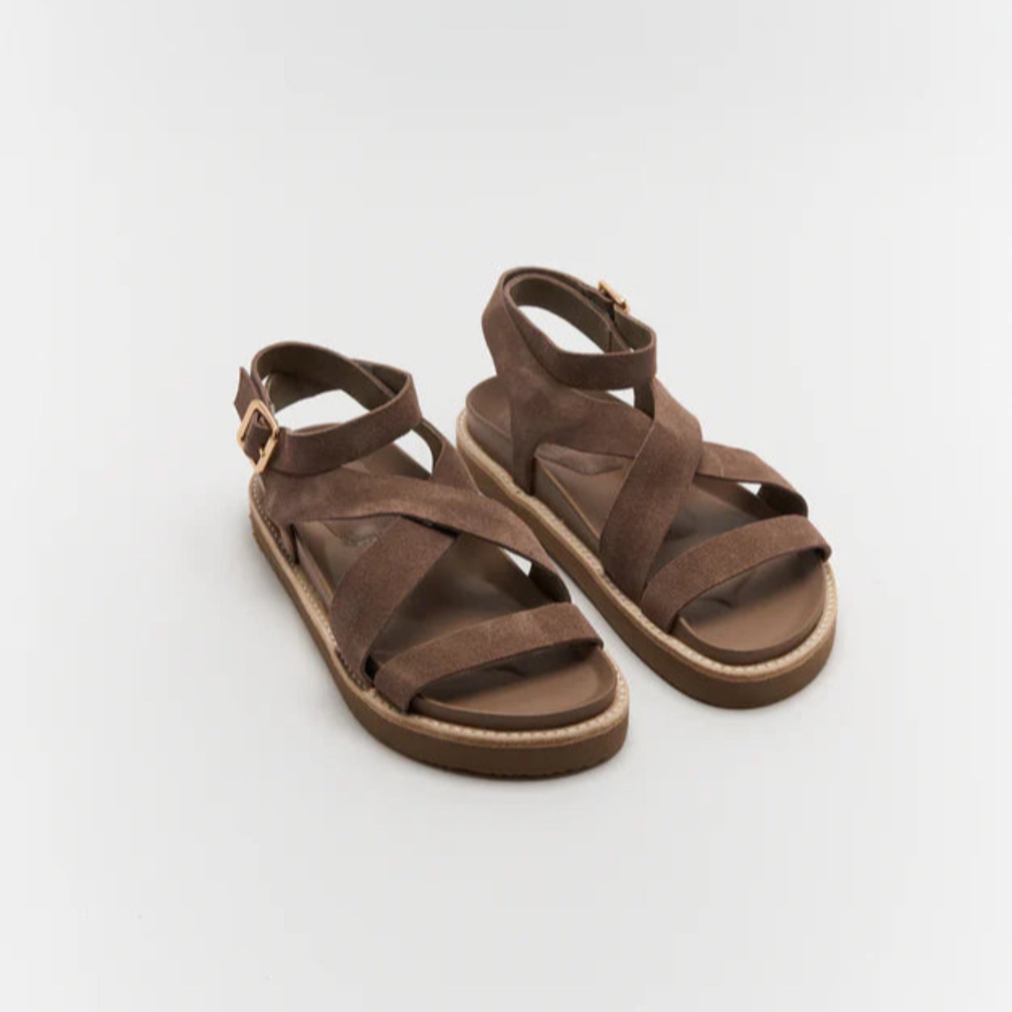 Pilar Leather Sandal Cocoa Suede