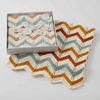 Brick Zig Zag Knit Blanket