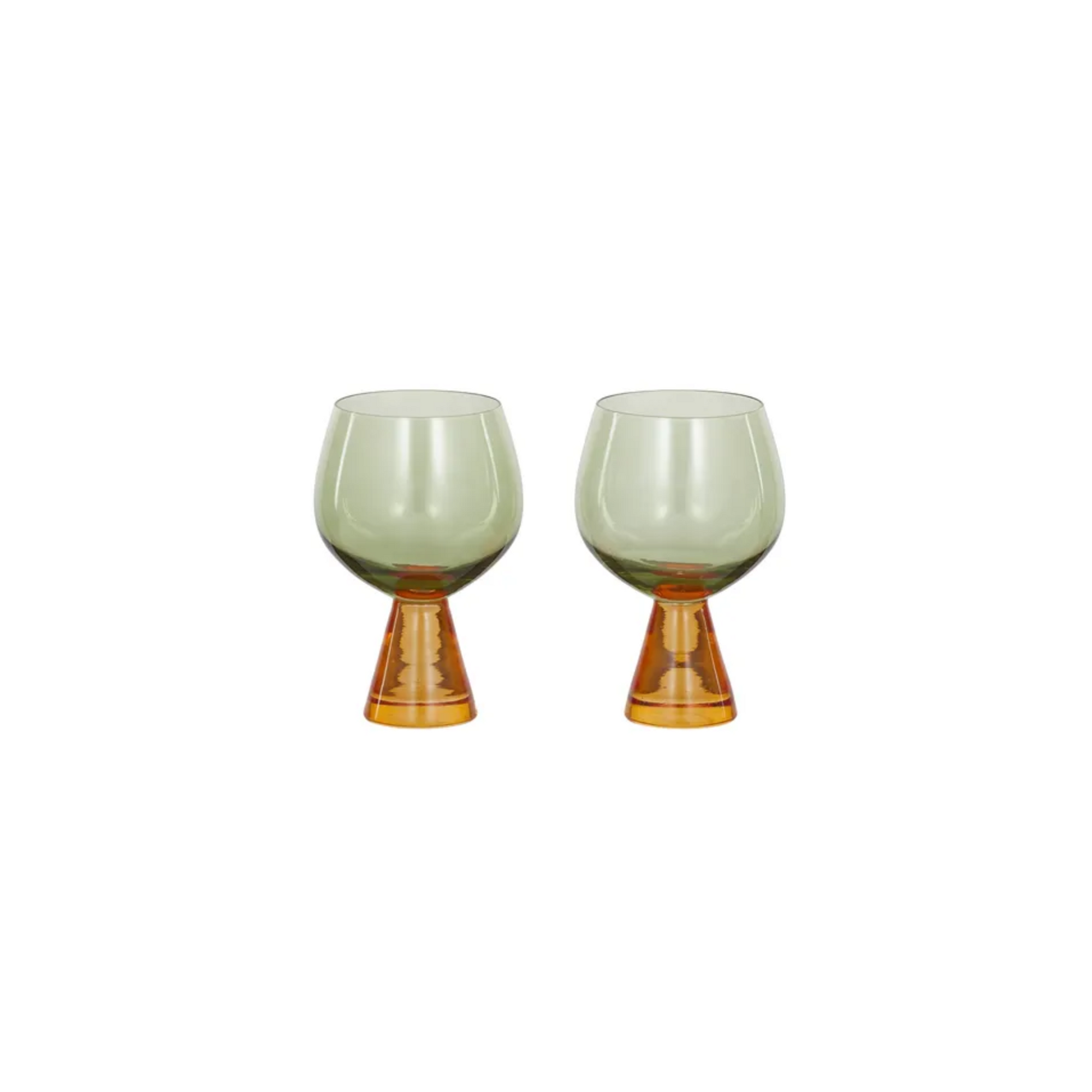 Pyramid Glass Goblet Set