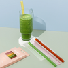 Sucker Reusable Glass Smoothie Straws