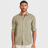 Men&#39;s Hampton Long Sleeve Linen Shirt