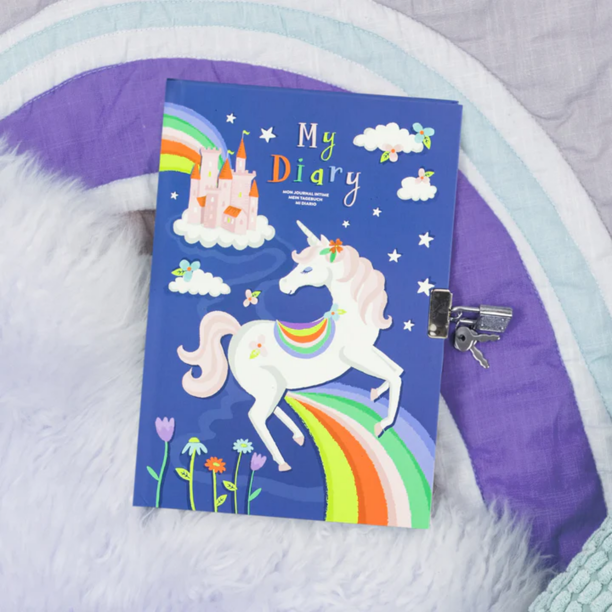 Lockable Diary Unicorn Rainbows