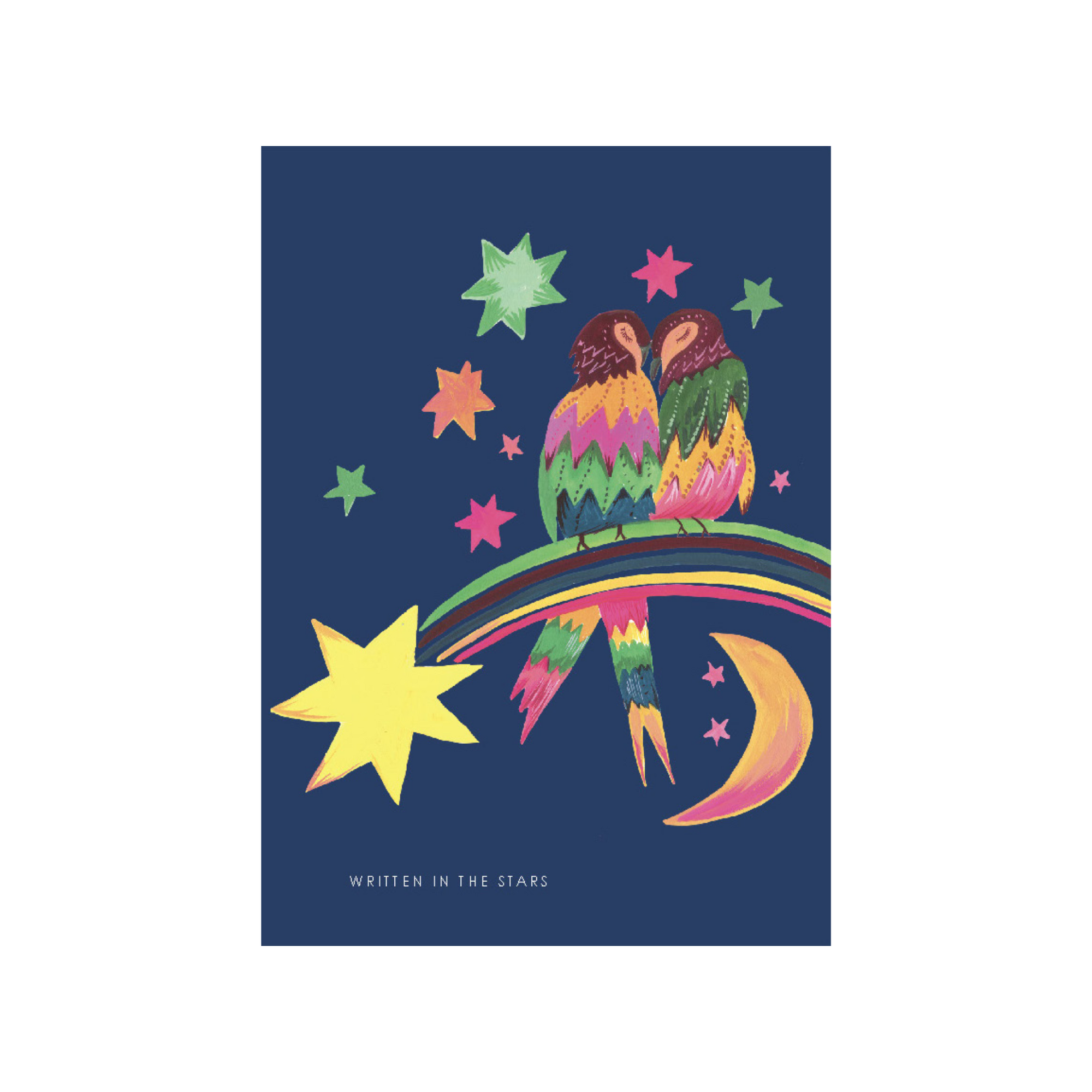 Cosmic Love Birds Card