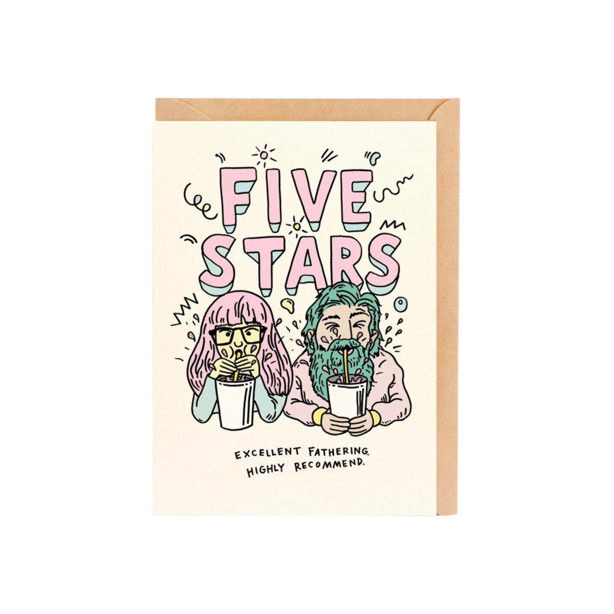 Greeting Card Five Stars