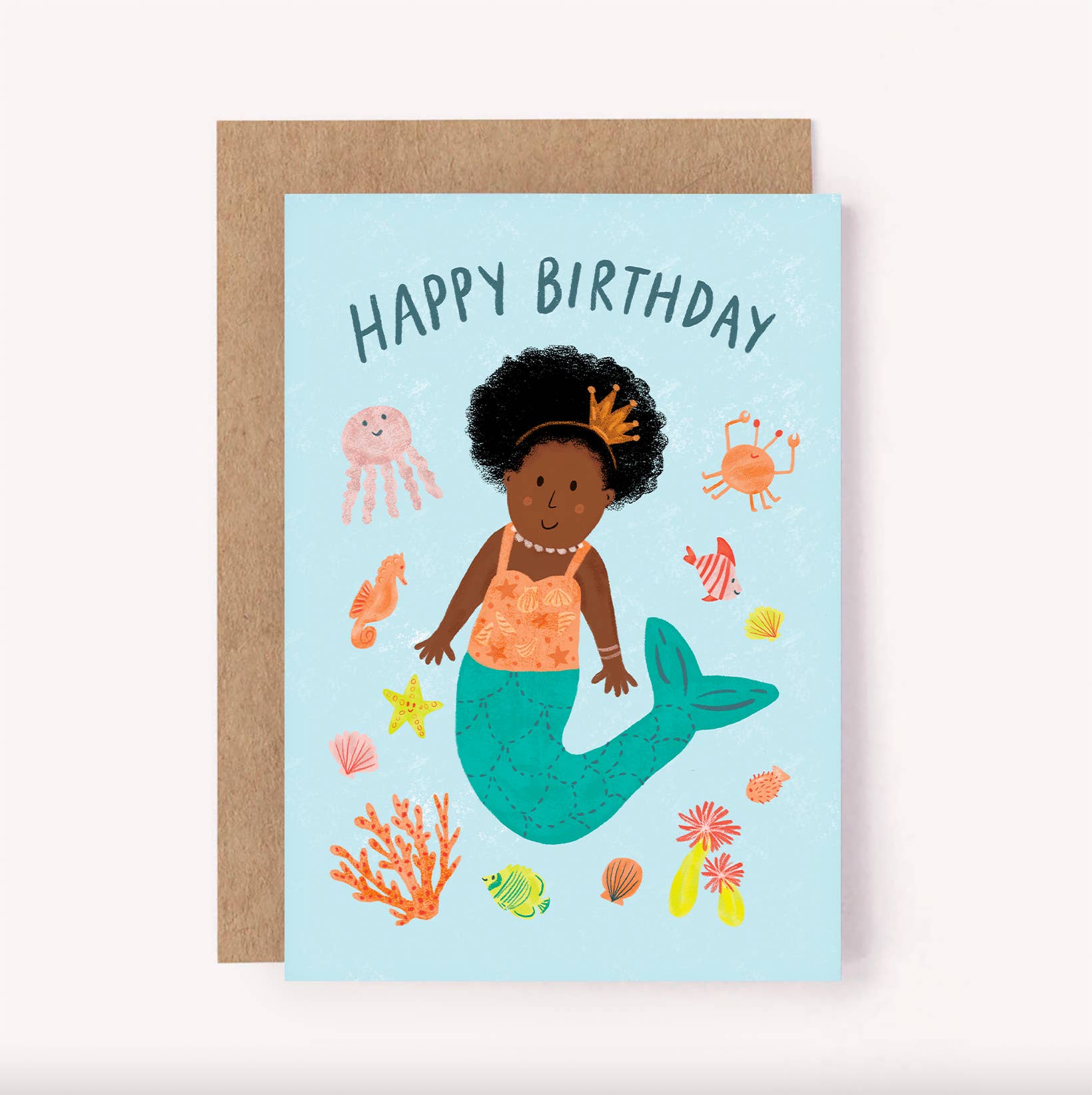 Greeting Card Mermaid Happy Birthday