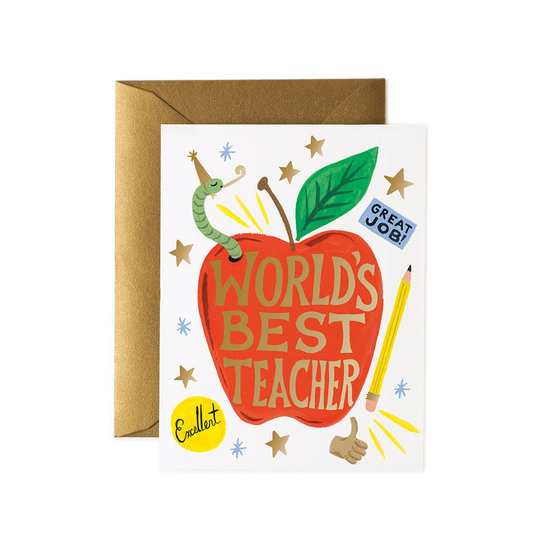 Greeting Card World's Best Teacher